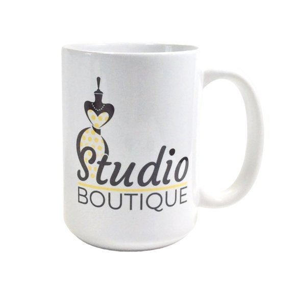 Orca Coatings 'Studio Boutique' Printed White Ceramic Mug - 400ml - Picture 1 of 5